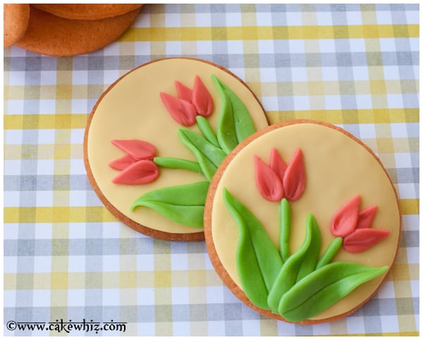 Tulip Sugar Cookies Overlapped On Each Other