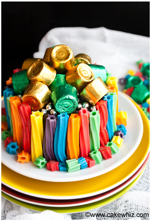 Easy Rainbow Twizzler Cake Easy Rainbow Twizzler Cake