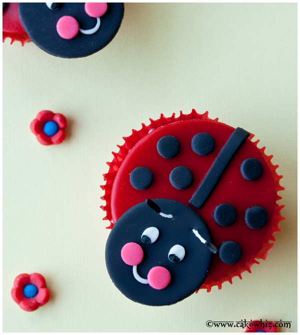 Homemade Kids Cupcakes on Yellow Background