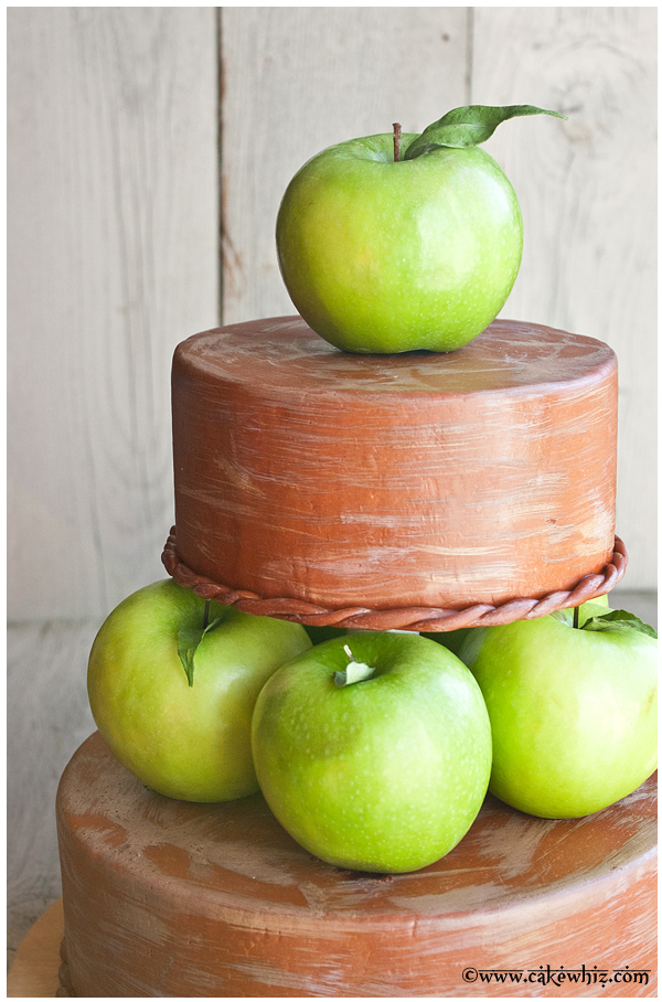 fall themed tiered apple cake 3