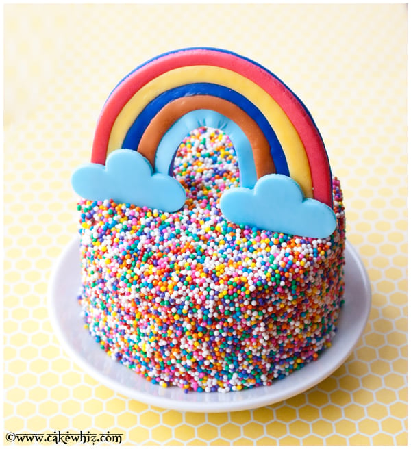 How to make a rainbow cake topper - Love Cake Create