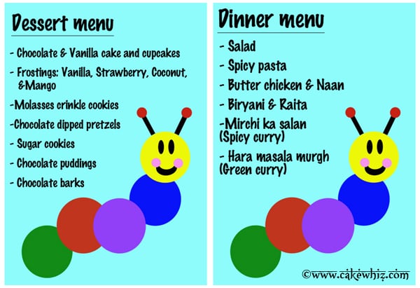 baby einstein menu