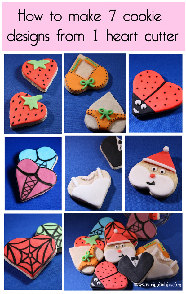 Collage Image With 7 Cookie Designs Made from 1 Cutter
