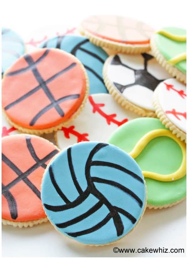 Easy Sports Cookies on White Background