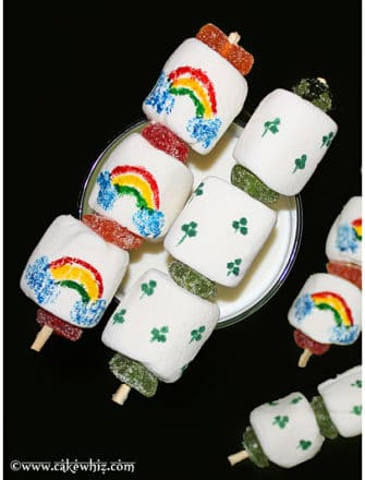 Easy Marshmallow Pops on Black Background