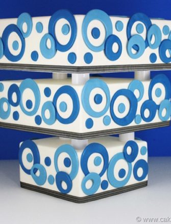 Upside Down Abstract Cake (Upside Down Tiered Cake)
