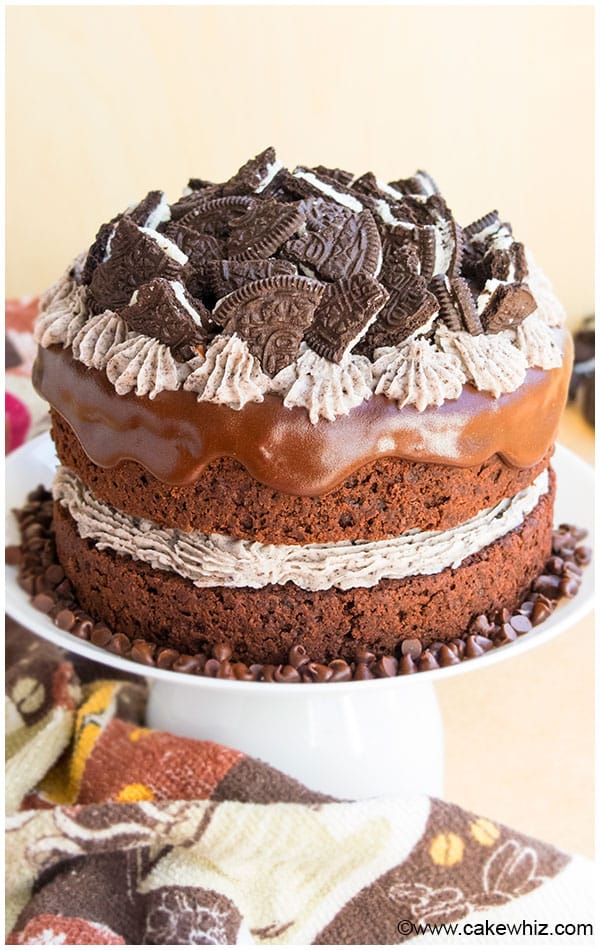 Chocolate Oreo Cake with Oreo Frosting