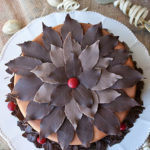 Easy Homemade Chocolate Leaves on Top of Cake