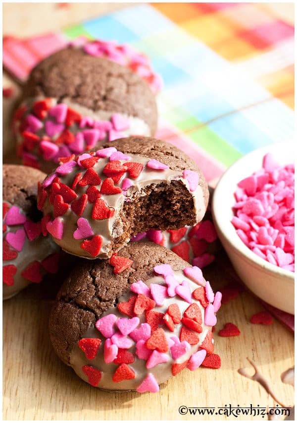 Easy Chocolate Cake Mix Cookies- Partially Eaten