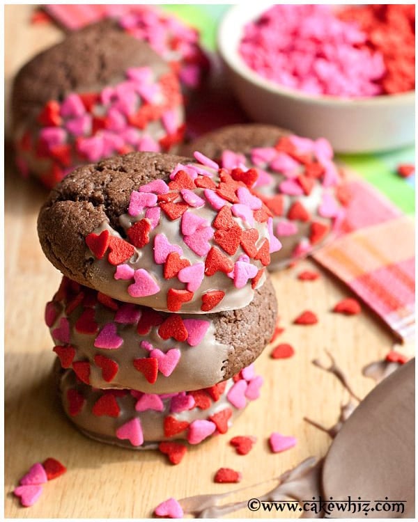 Stack of Chocolate Cookies on Wood Table