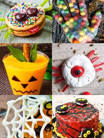 Collage Image With Easy Halloween Desserts For Kids and Adults