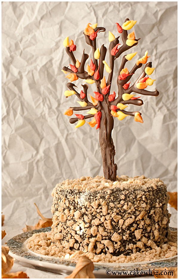 Easy Mini Chocolate Tree Cake on Rustic Dish With Brown Paper Background