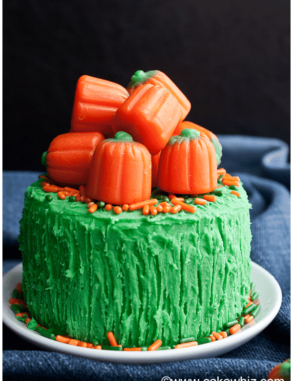 Easy Pumpkin Cake with Pumpkin Candies