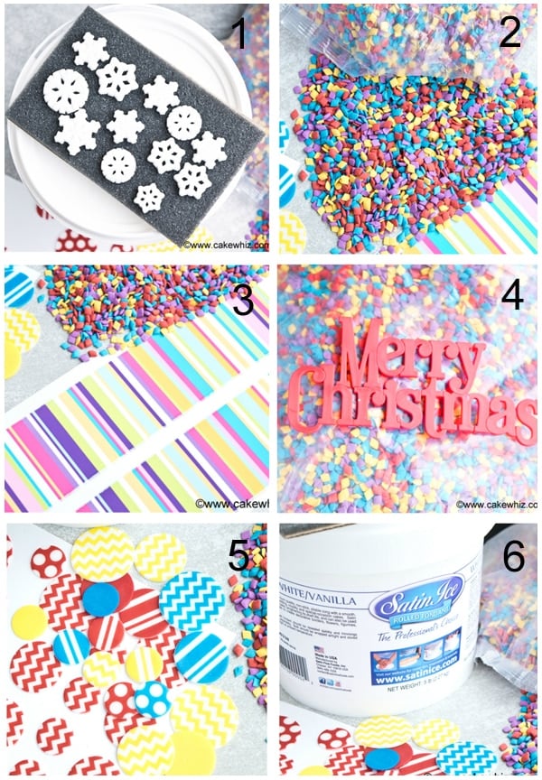 Collage Image With Pictures of Cake Decorating Supplies