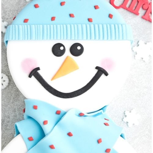 Easy Snowman Cake {Frosting & Fondant} - CakeWhiz