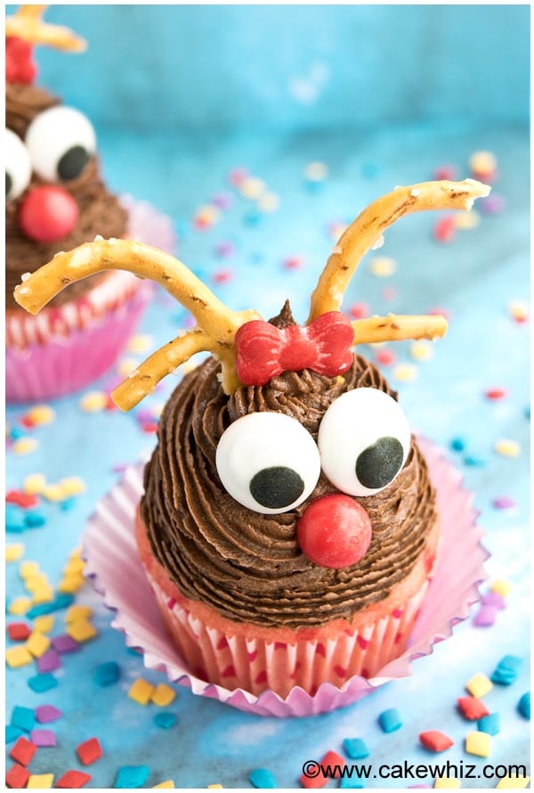 Rudolph Cupcake Container - trees