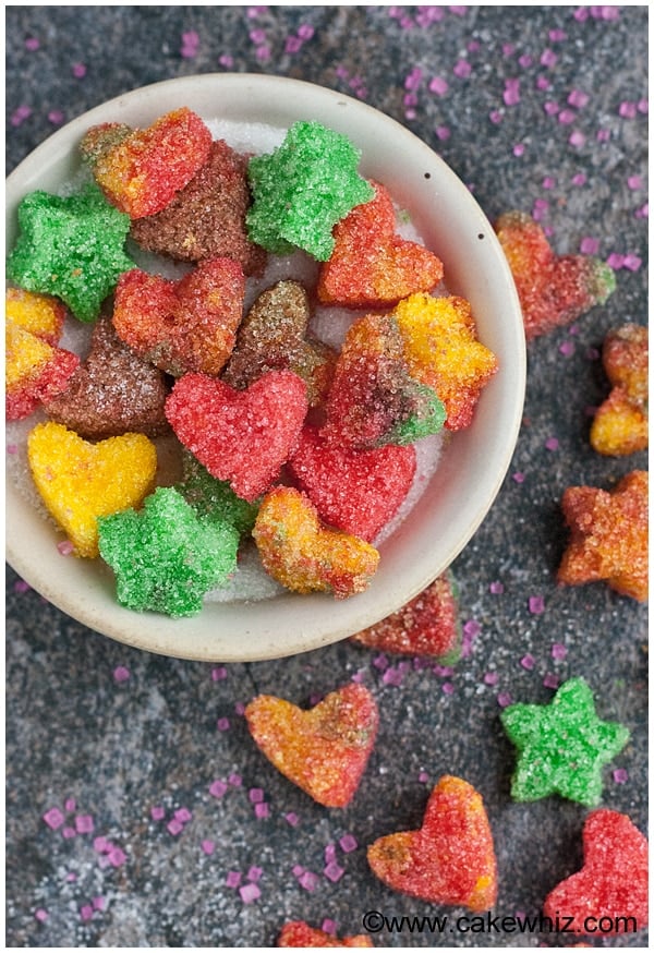 Homemade Sugar Cubes in Beige Dish on Rustic Gray Background 