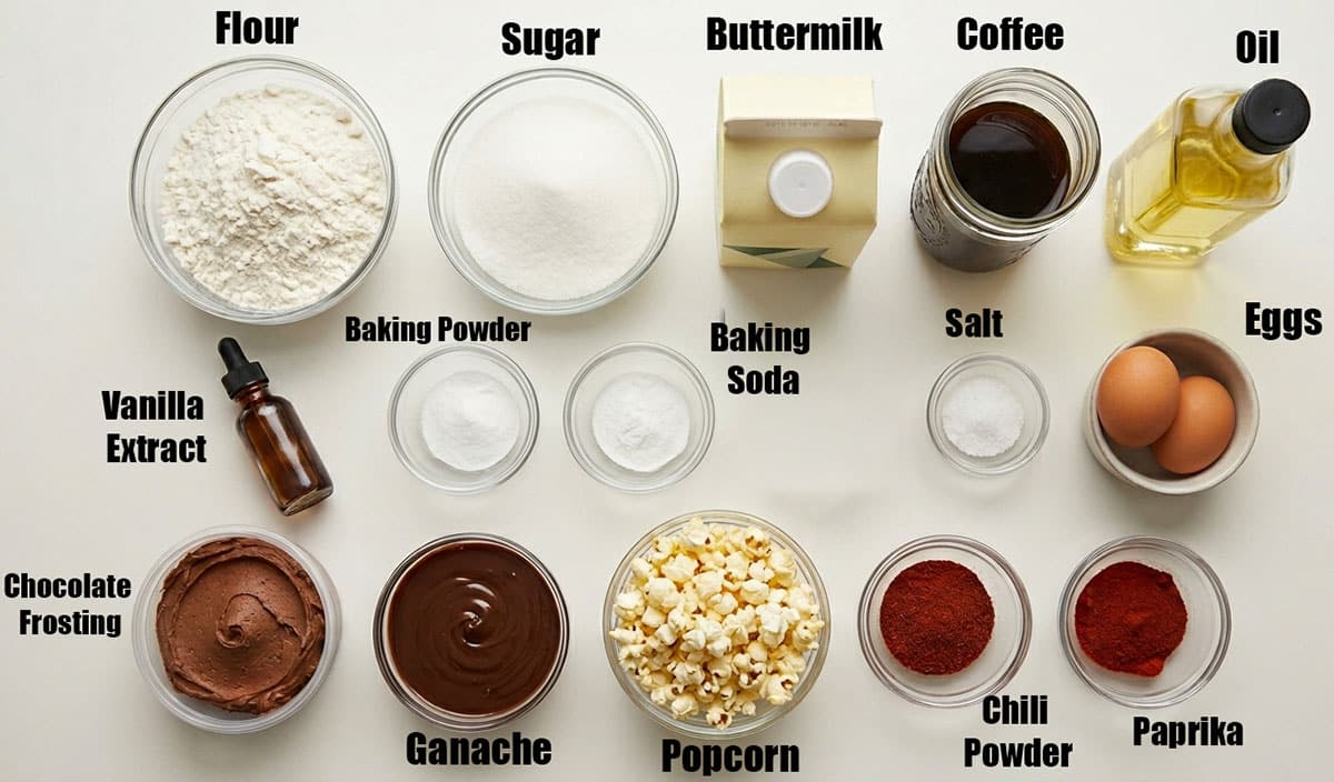 Ingredients for recipe on off white background. 