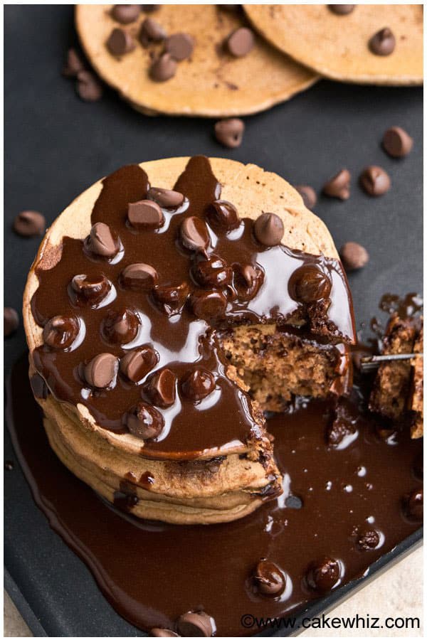 Mocha Pancakes With Mocha Syrup 03