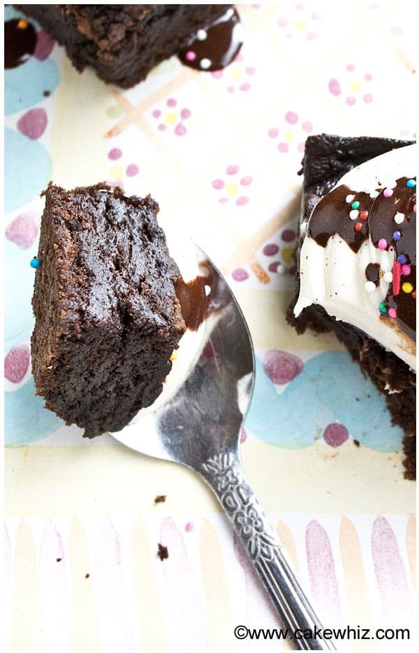 Spoonful of Fudgy Chocolate Brownies