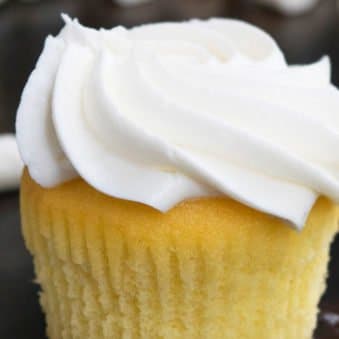 Best Easy Moist Vanilla Cupcake Recipe with Vanilla Frosting