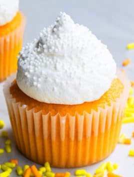 Easy Orange Cupcakes With Whipped Cream