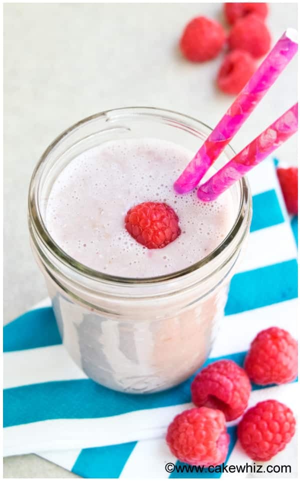 Berry Yogurt Smoothie in Glass Cup