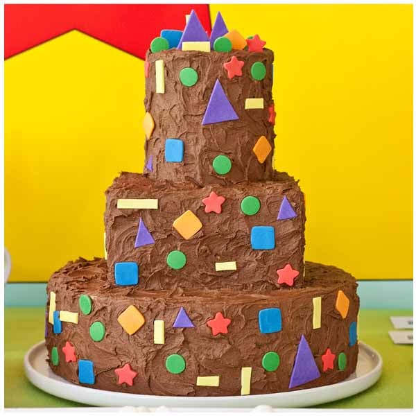 colorful shapes birthday party