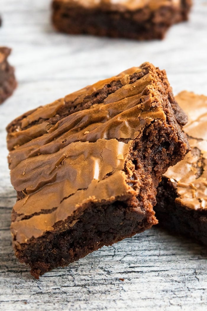 Best Nutella Brownies with Crackly Tops