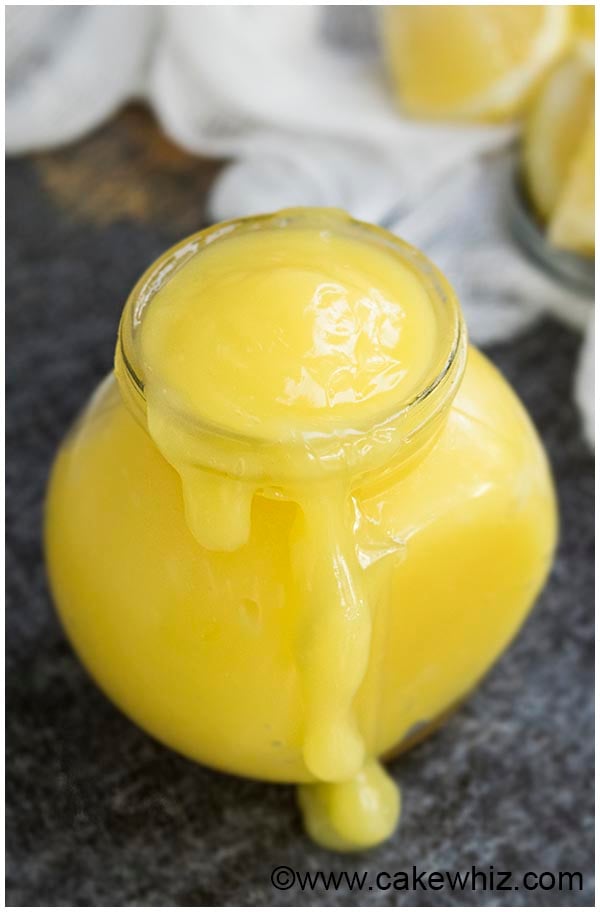 Classic Creamy Homemade Citrus Curd With Lemon in Glass Jar