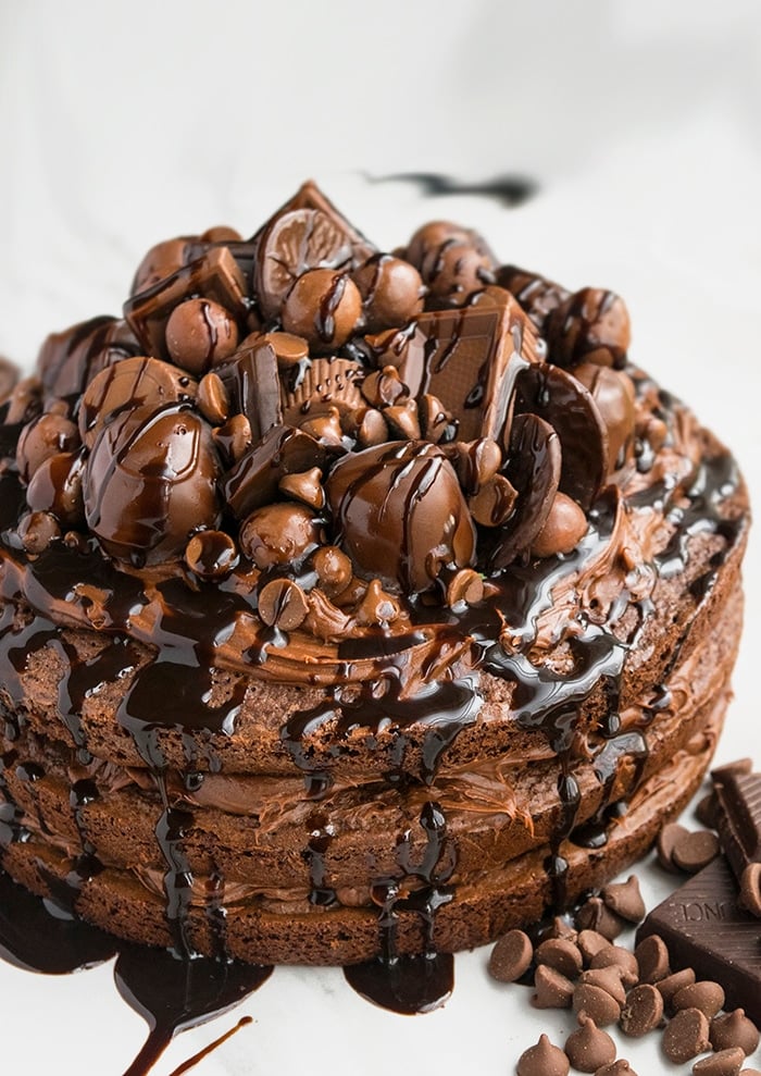 The Most Epic Triple Chocolate Cake - The Loopy Whisk