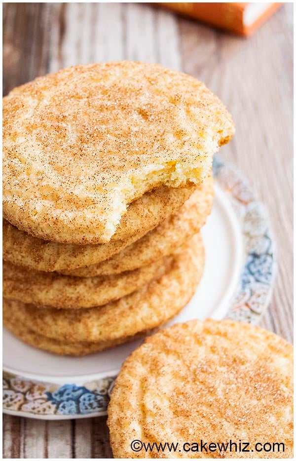 Stack of Best Snickerdoodle Cookies on Rustic Dish