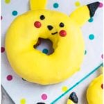 Easy Pokemon Donuts (Big and Small) on Polka Dot Napkins.