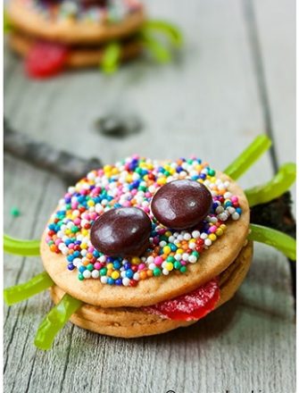 Easy Oreo Spider Cookies on Rustic Background