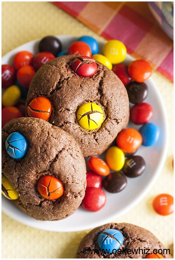 Cake Mix Chocolate M&M Cookies 3