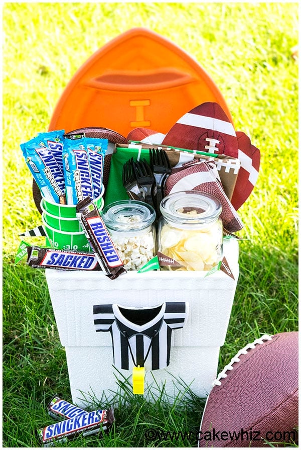 Homemade Football Gift Basket 1