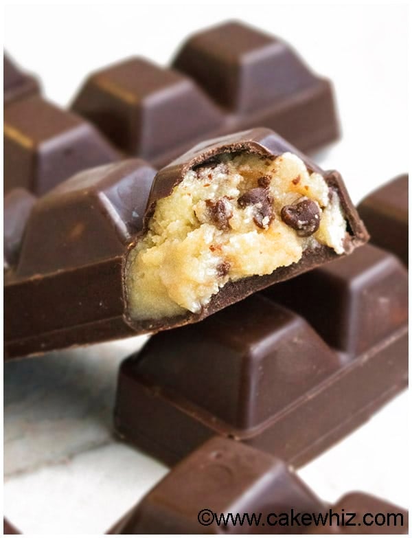 Easy Chocolate Chip Cookie Dough Bars Recipe (No Bake, Healthy)
