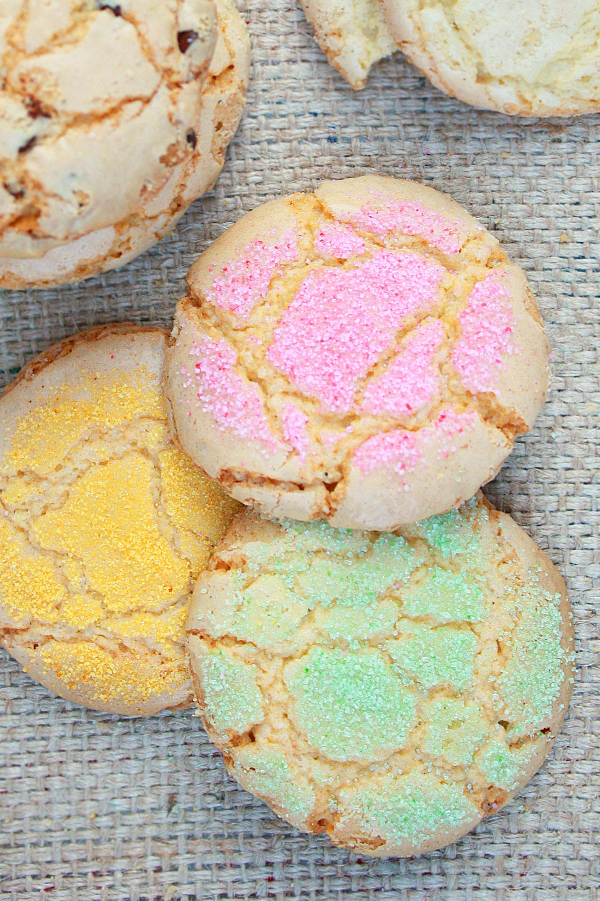 Cookies with colored sugar on top.