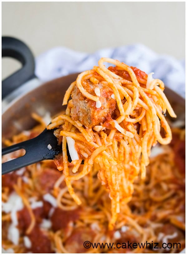 One Pot Spaghetti and Meatballs Recipe 6