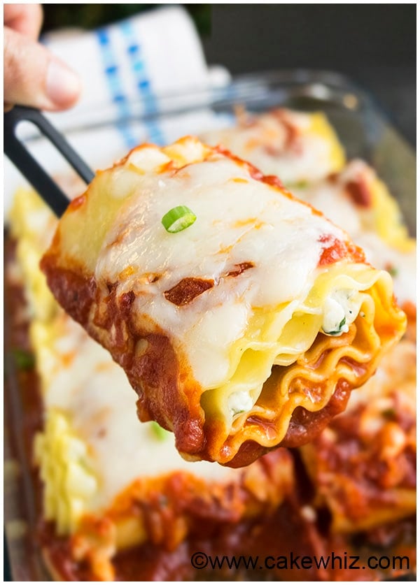 Spinach Lasagna Rolls Recipe (Spinach Lasagna Roll Ups) 9