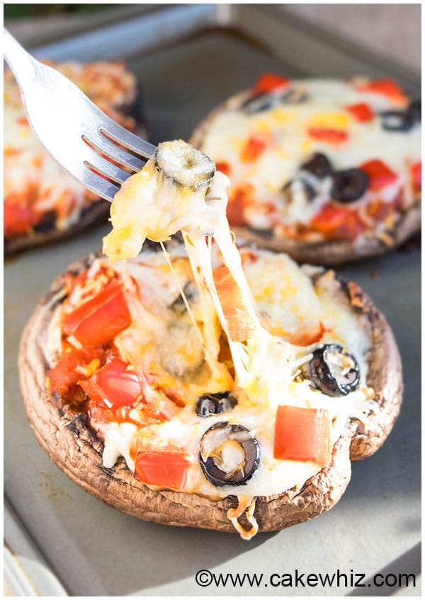 Portobello Mushroom Pizza Recipe (Low Carb Dinner) 3
