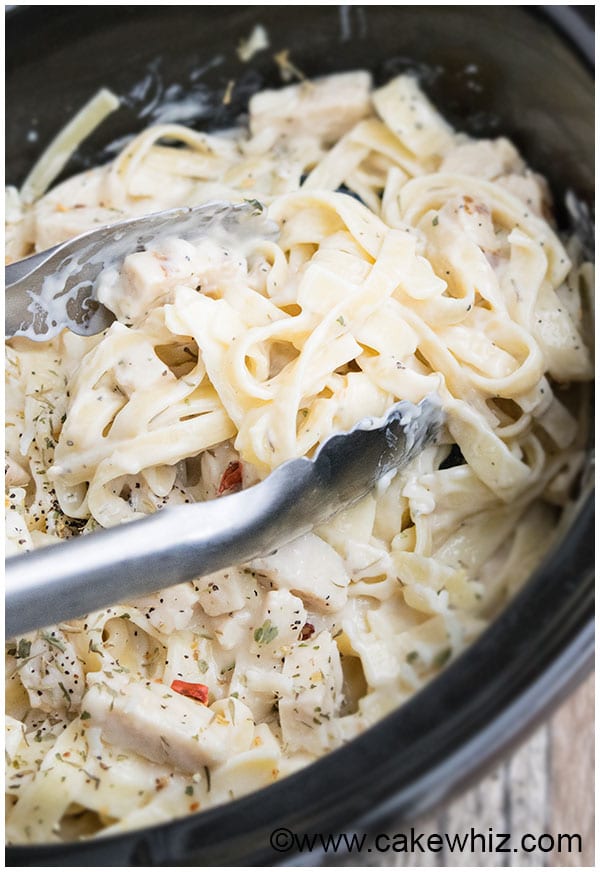 Slow Cooker Easy Chicken Alfredo - CakeWhiz