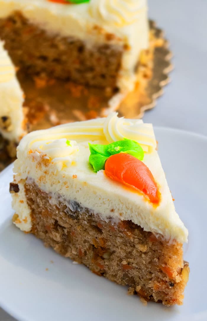 Moist Carrot Cake With Cream Cheese Frosting - CakeWhiz