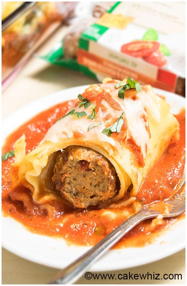 Meatball Lasagna Roll Ups - CakeWhiz