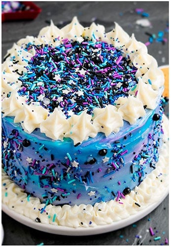 Blue Golden Color 2 Tier Cake | Buy Blue Golden Color 2 Tier Cake Online