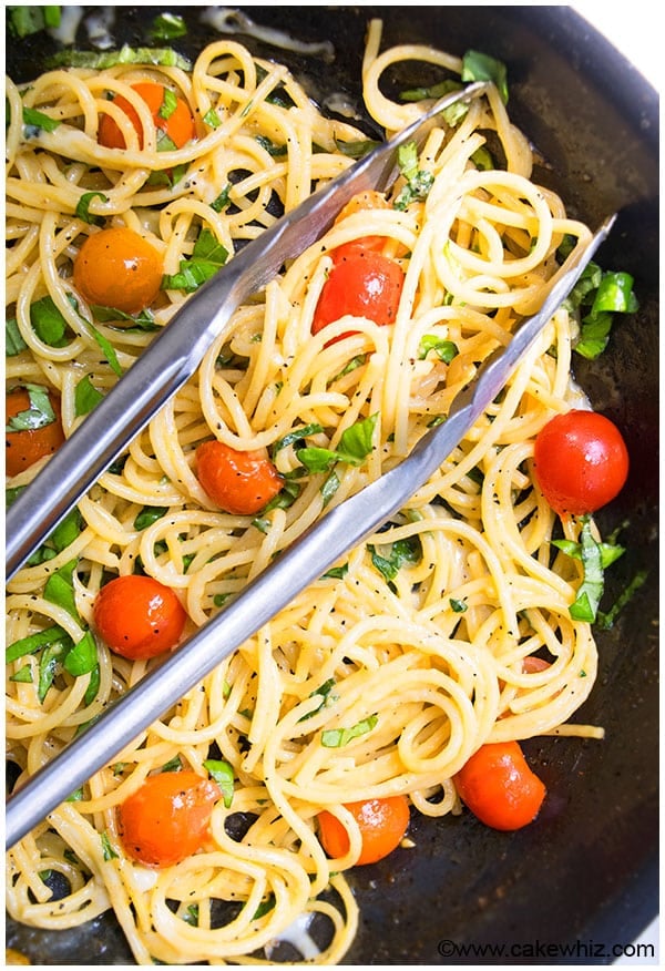 20 Minute One Pot Tomato Basil Pasta Recipe