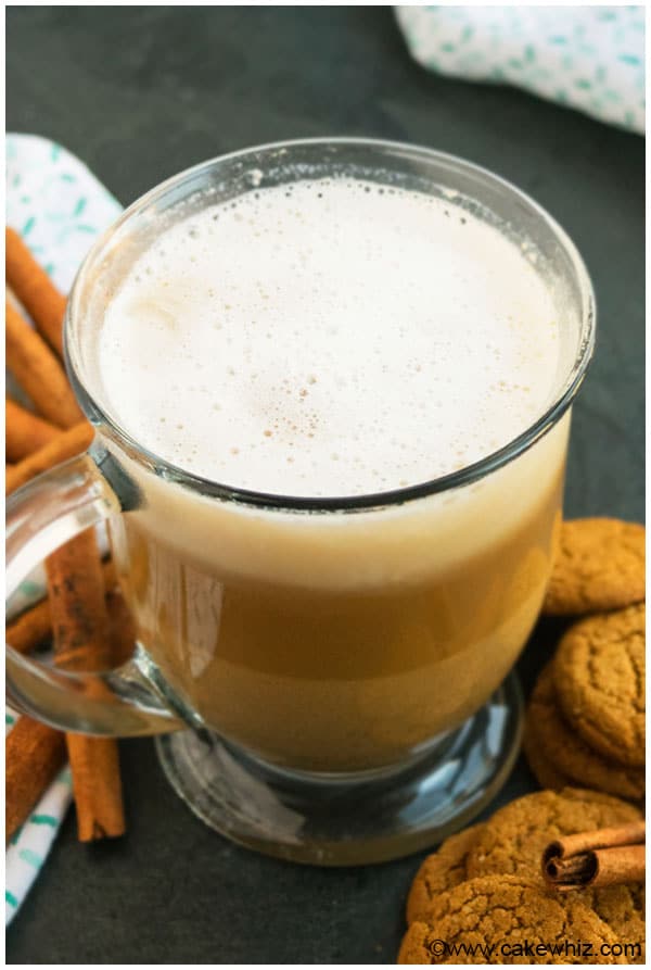 Closeup Shot of Milk Froth on Top of Latte. 