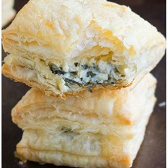 Spinach Puffs Recipe (Spinach Cream Cheese Puff Pastry Appetizer)