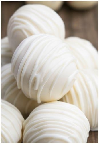 White chocolate hot sale truffles