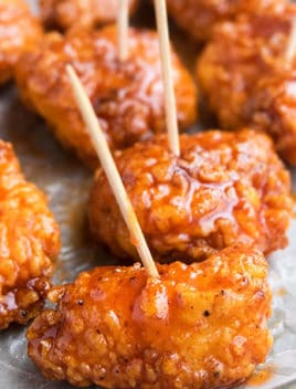Baked Honey Sriracha Chicken Bites